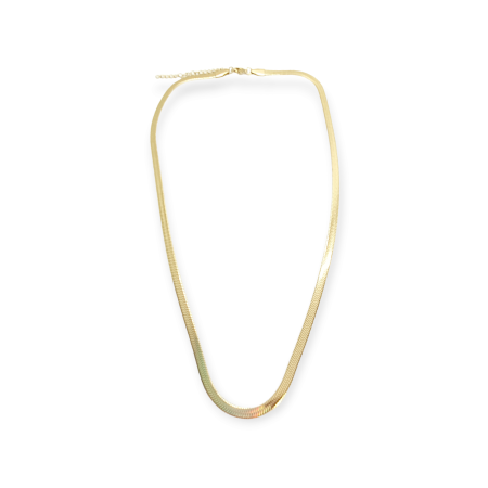 necklace steel gold snake1
